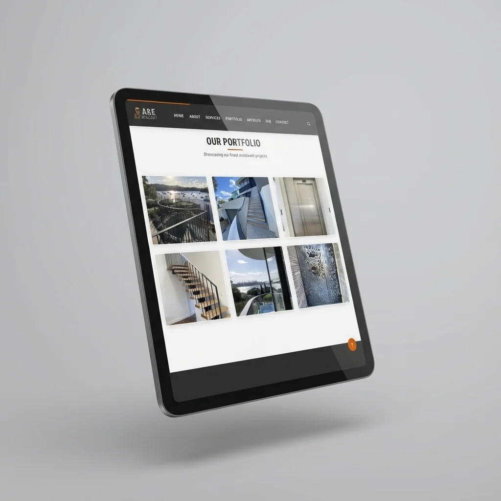 A&E Metal Craft Portfolio Showcase on iPad